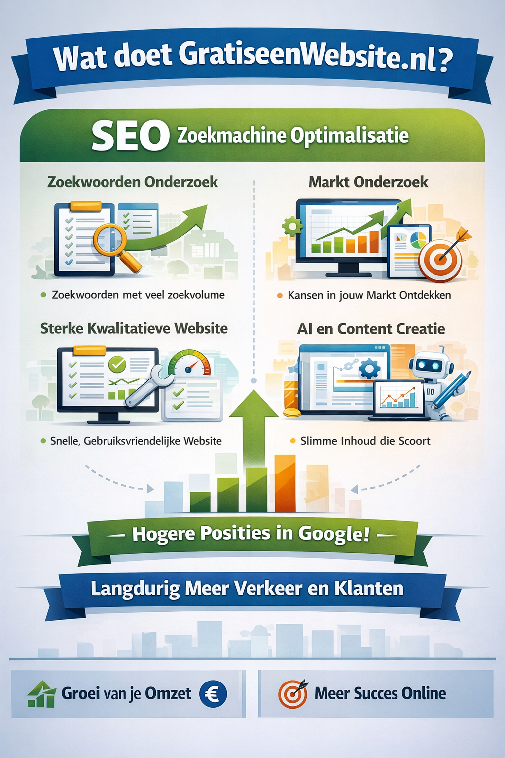 SEO optimalisatie en online groei door GratiseenWebsite.nl
